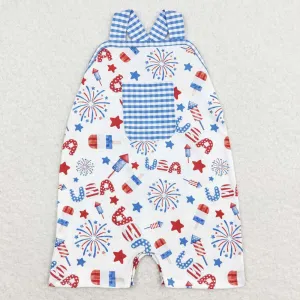 Baby Infant Boys Rompers Pocket 4th Of July USA Rompers SR1366