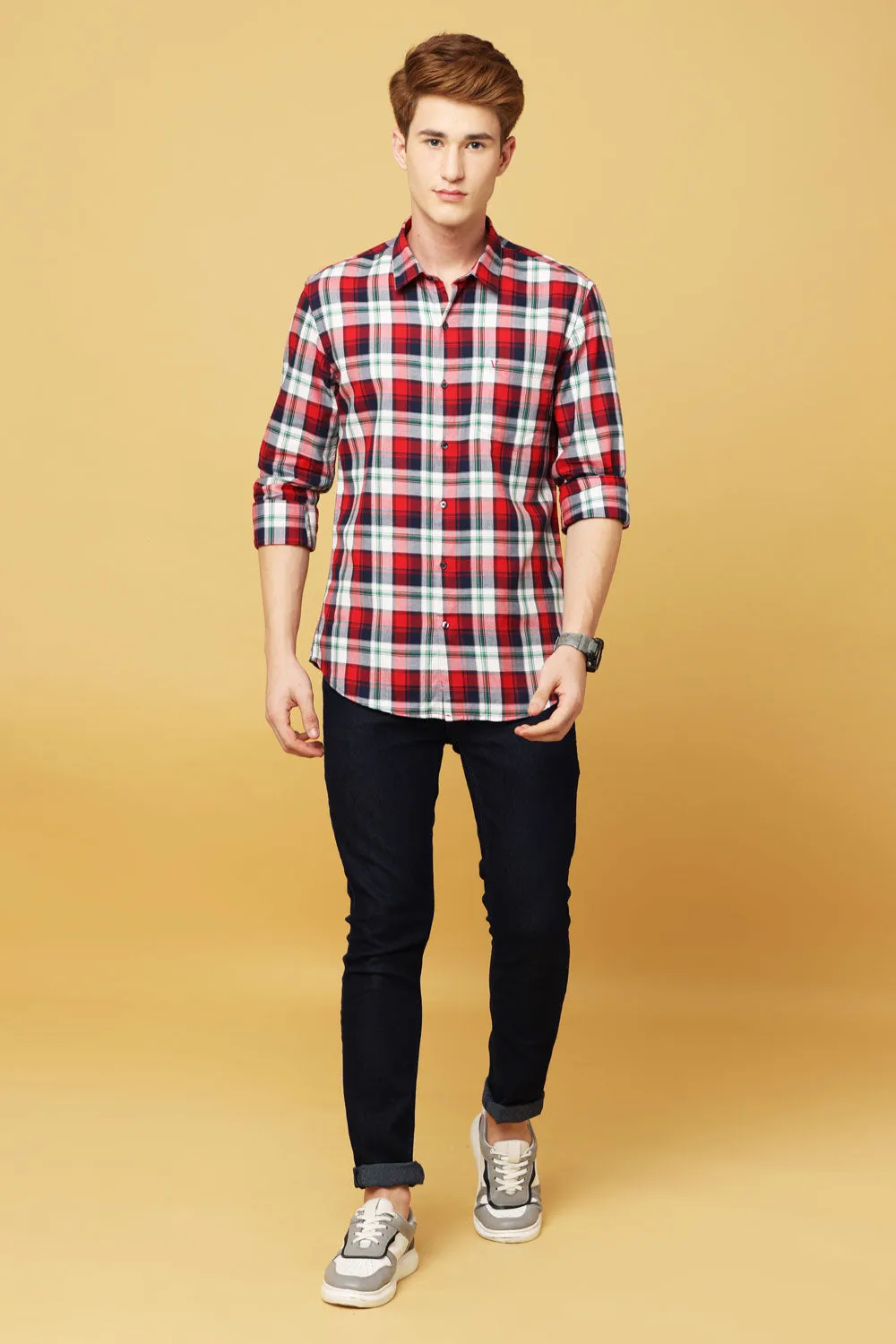 Black and Red Checked Shirt