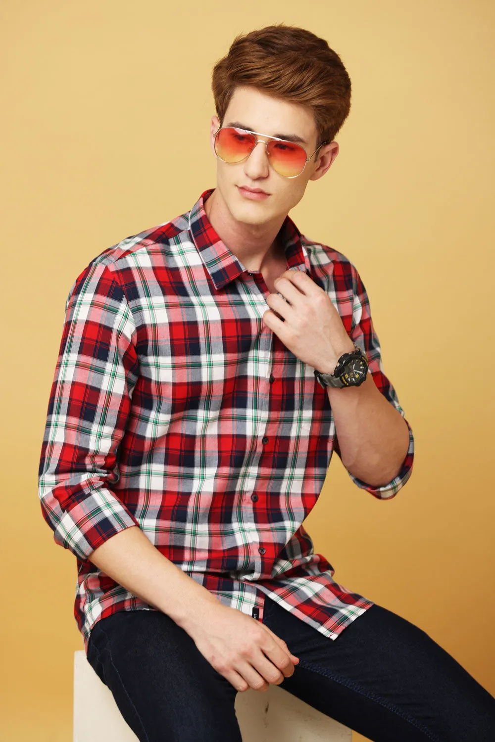 Black and Red Checked Shirt