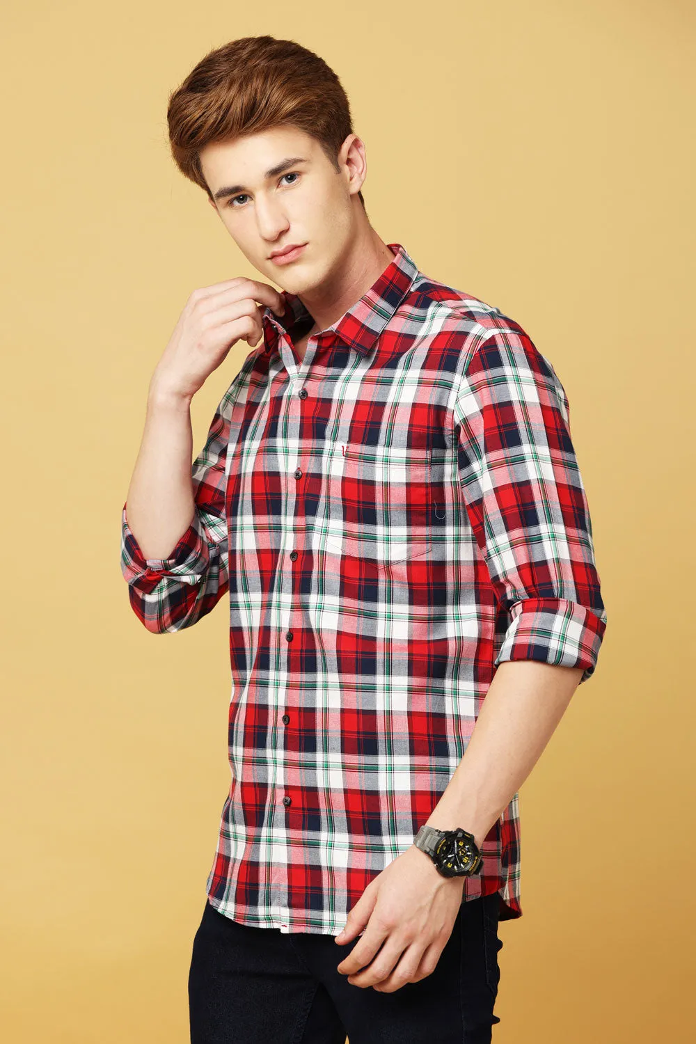 Black and Red Checked Shirt