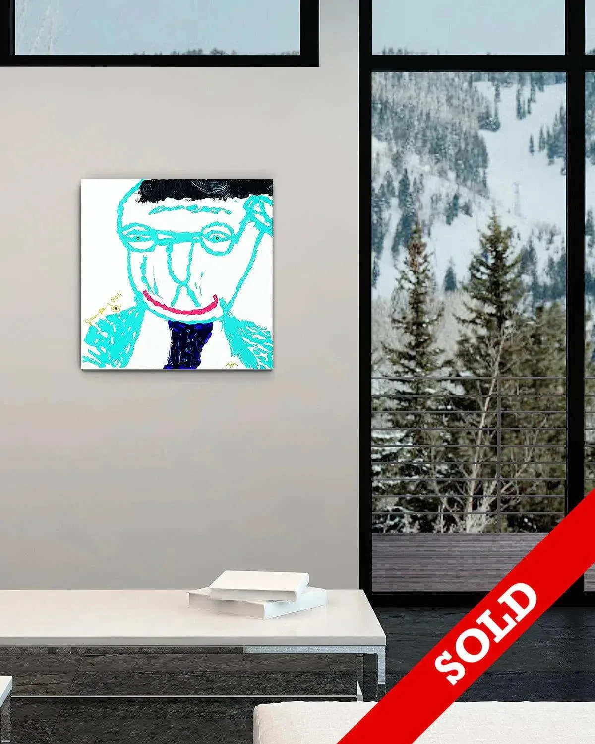 Blue Tie Metro Man - Original Painting - SOLD