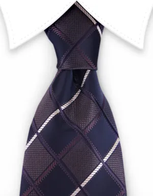 Brown and Black Diamond Tie