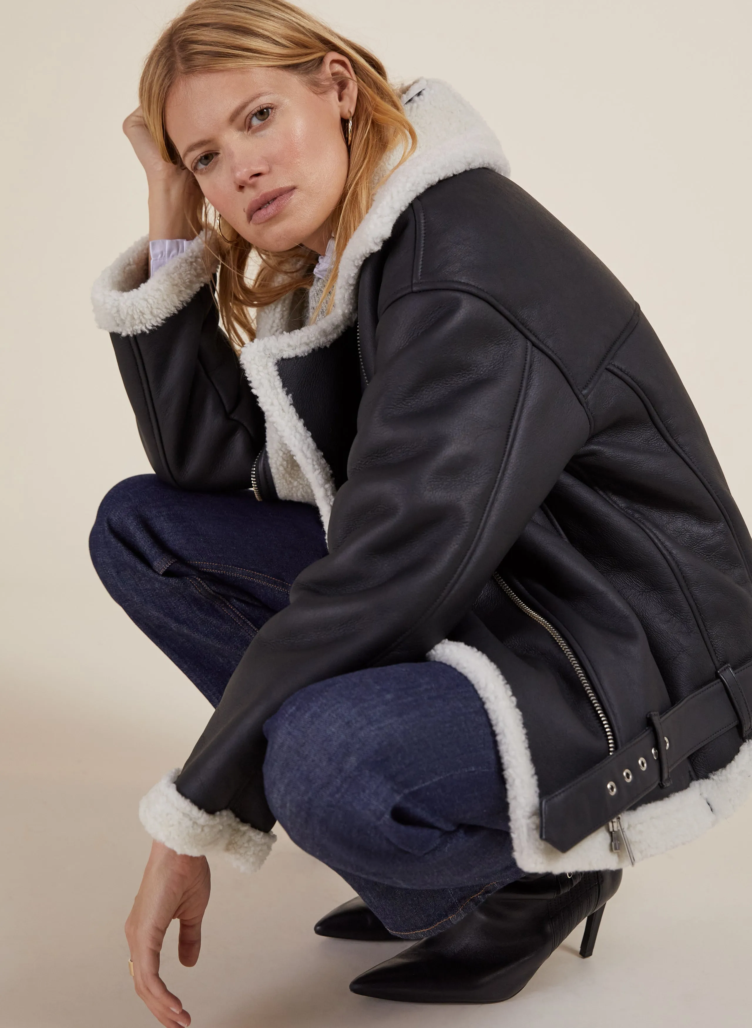 Carey Shearling Aviator Jacket