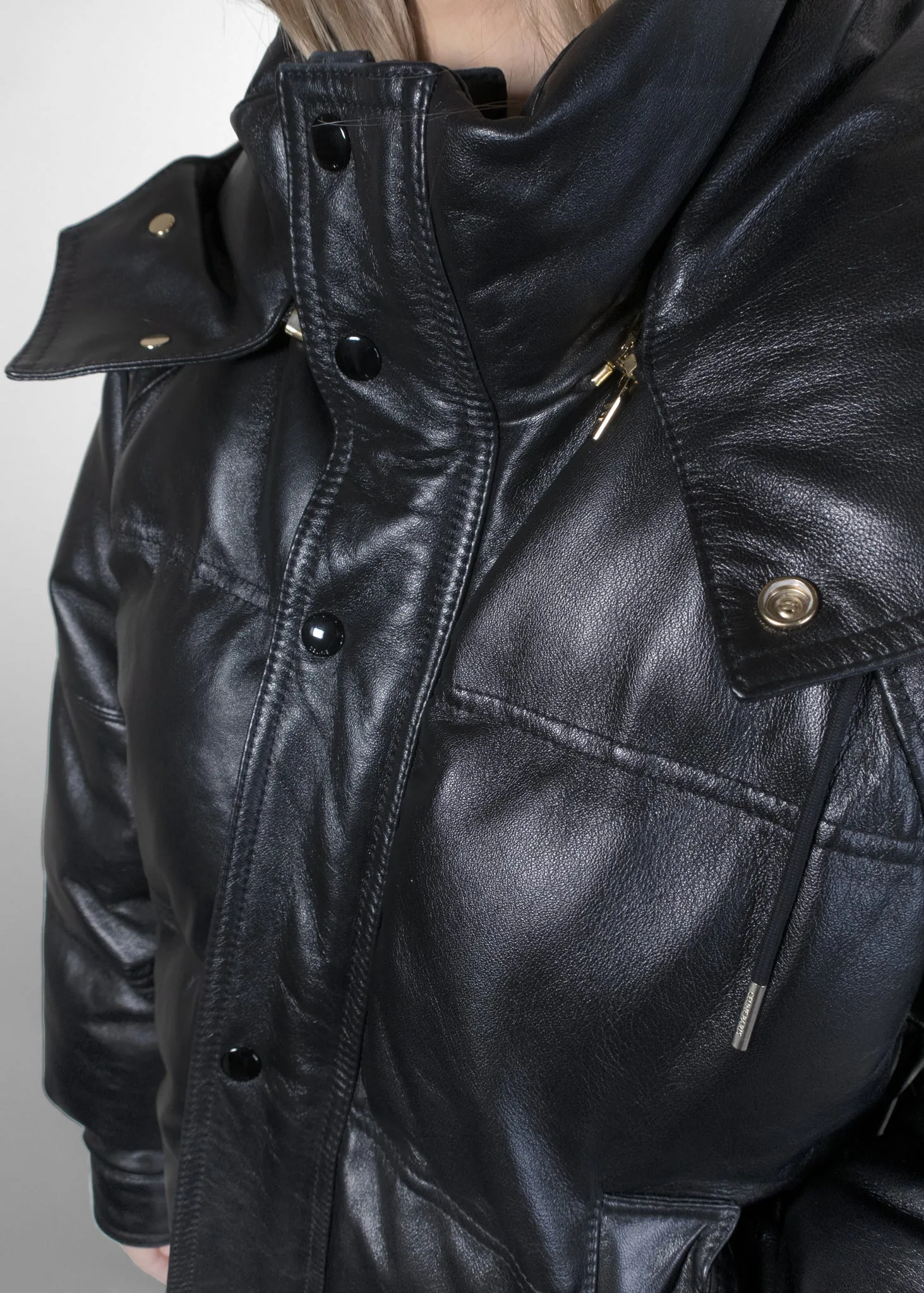 Celine Cropped Quilted Jacket In Lambskin Leather