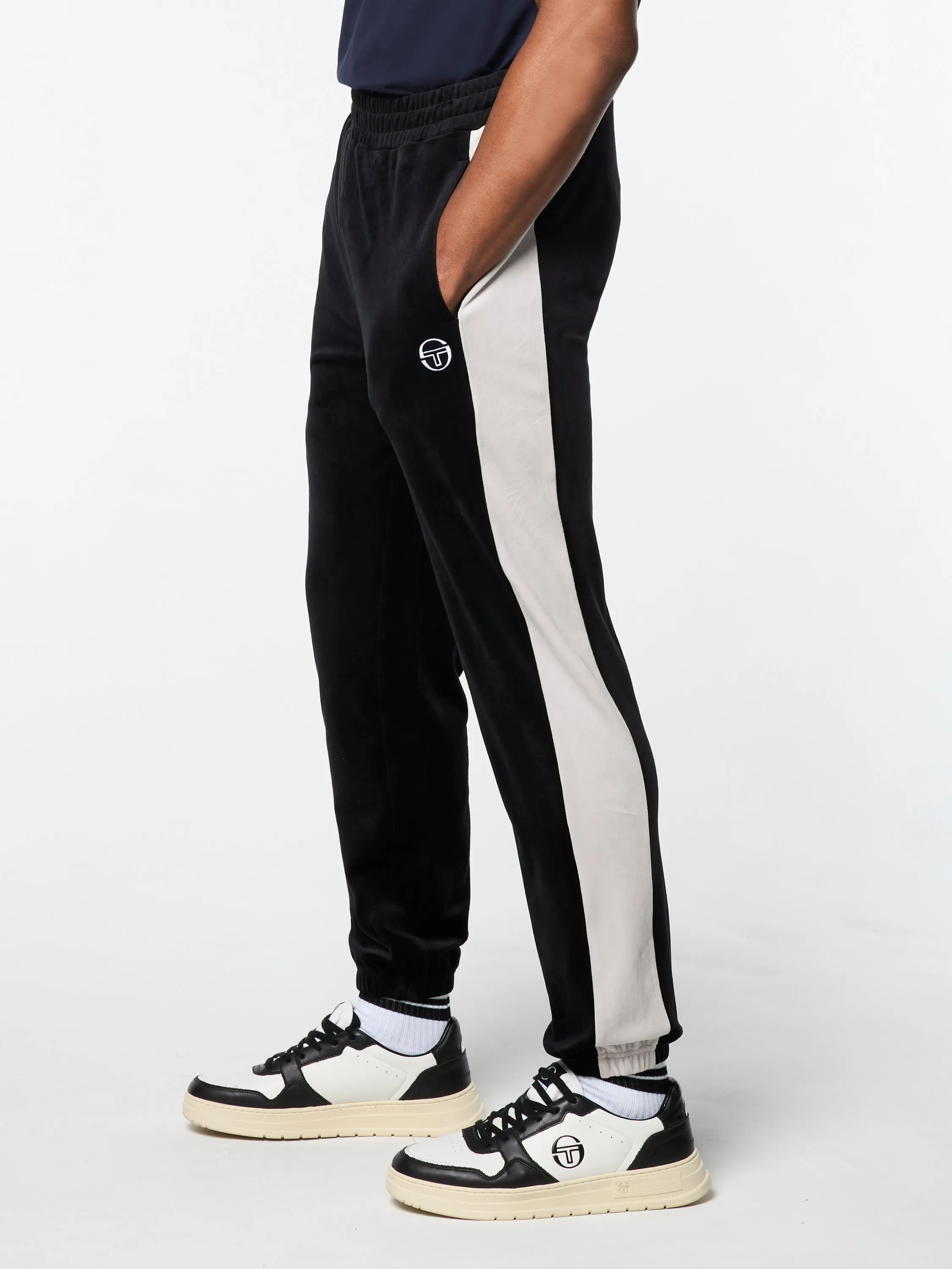 Cielo Velour Track Pant- Black Beauty