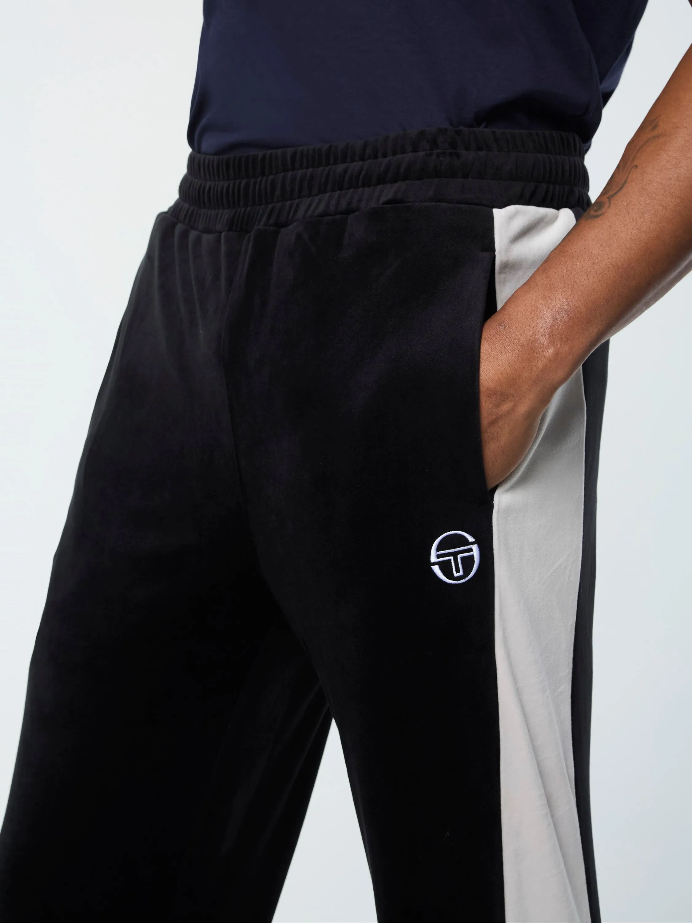 Cielo Velour Track Pant- Black Beauty