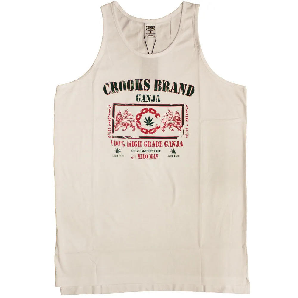 Crooks & Castles Ganja Tank Top White