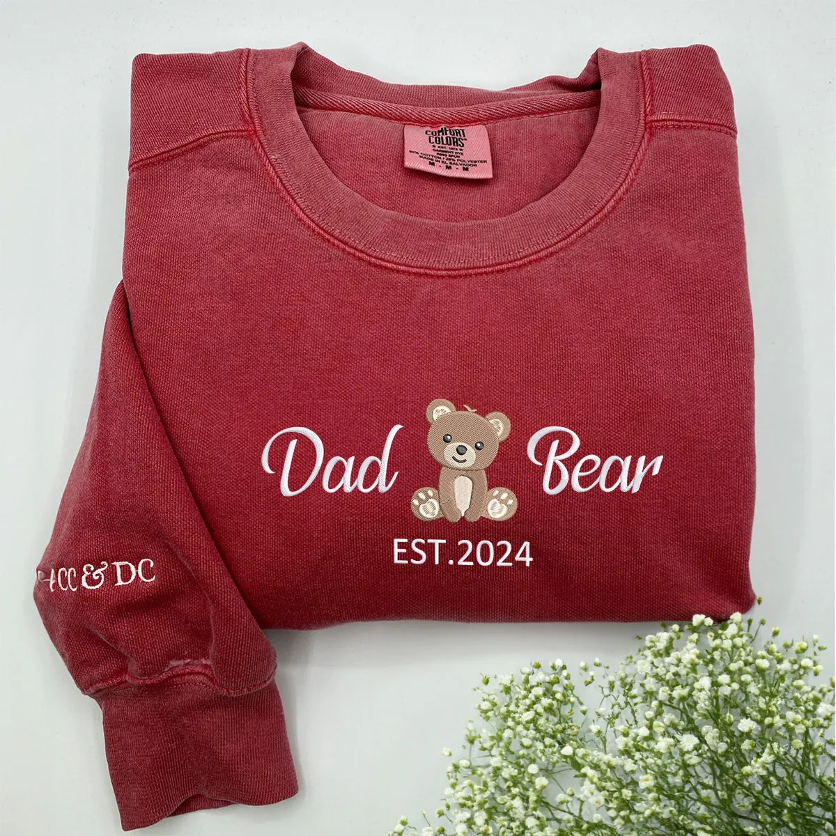 Custom Comfort Color® Embroidered Dad Bear Shirt