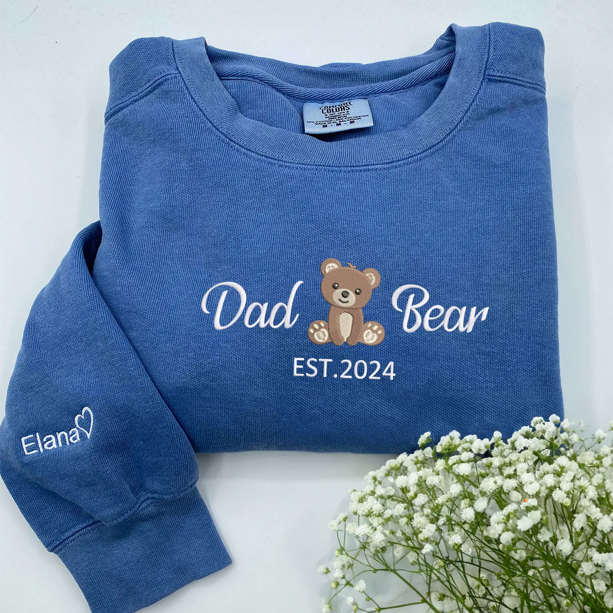 Custom Comfort Color® Embroidered Dad Bear Shirt