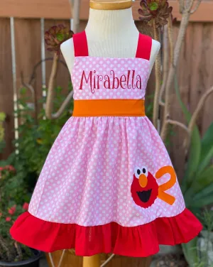 Elmo Personalized Birthday Dress