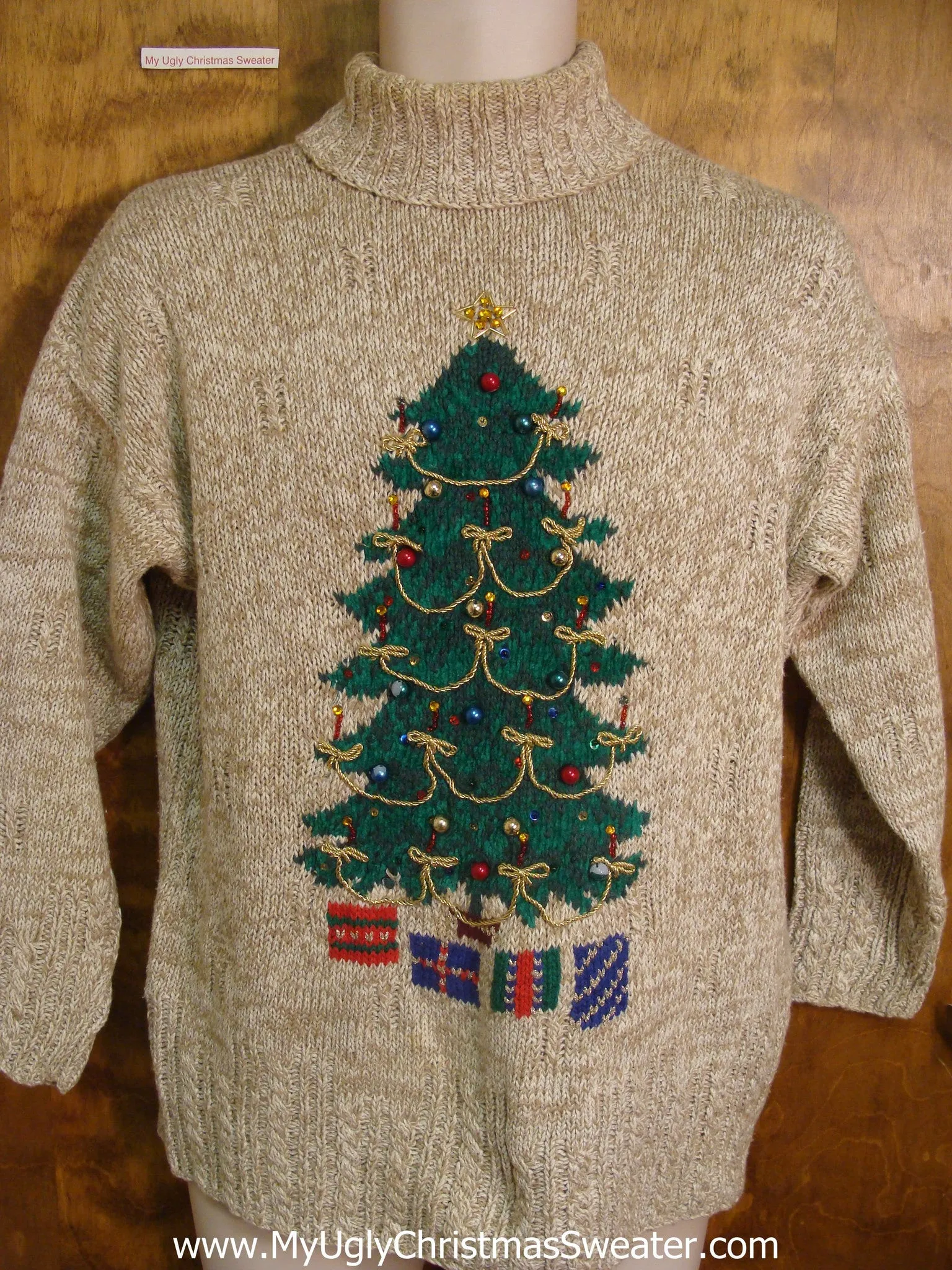 Festive Bling Christmas Tree Tacky Xmas Sweater