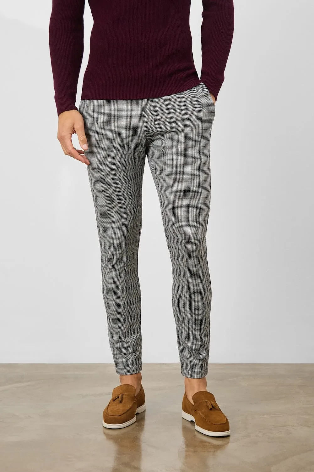 Heritage Check Trousers in Black