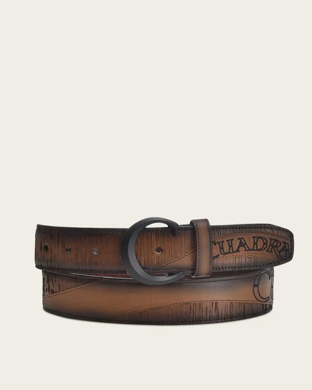 Honey and black engraved Belt