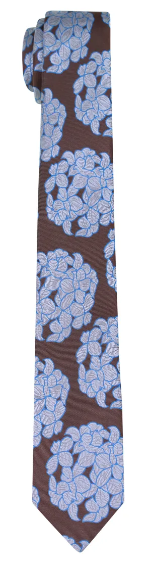 Hydrangea Tie in Chocolate