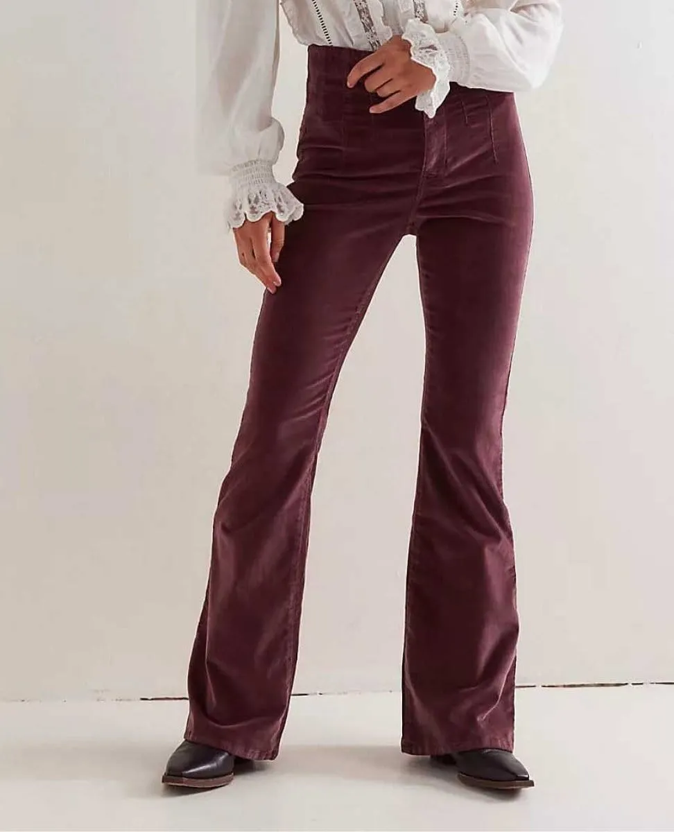 Jayde Cord Flare Pant Chocolate Truffle