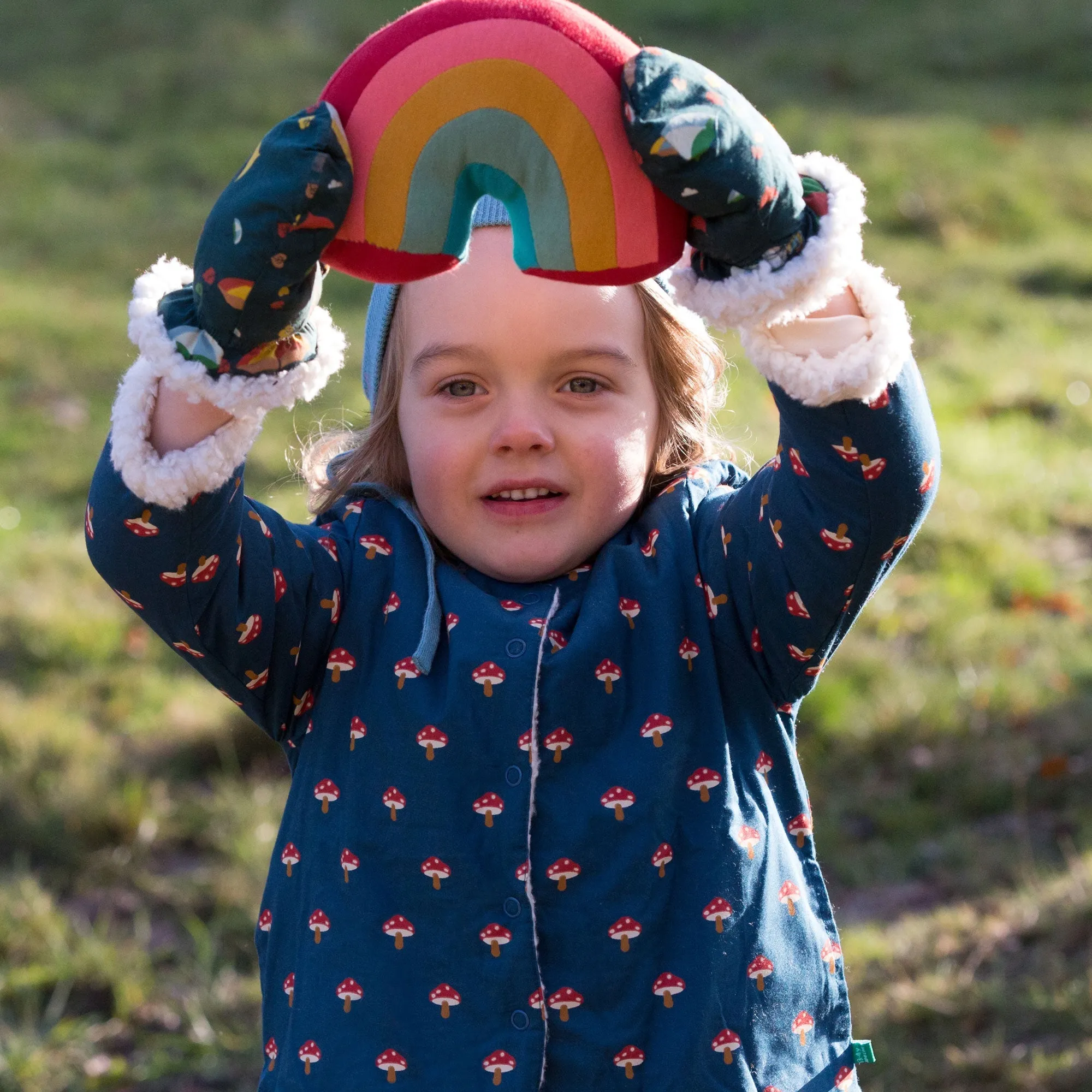 Little Toadstools Collarless Reversible Cosy Jacket