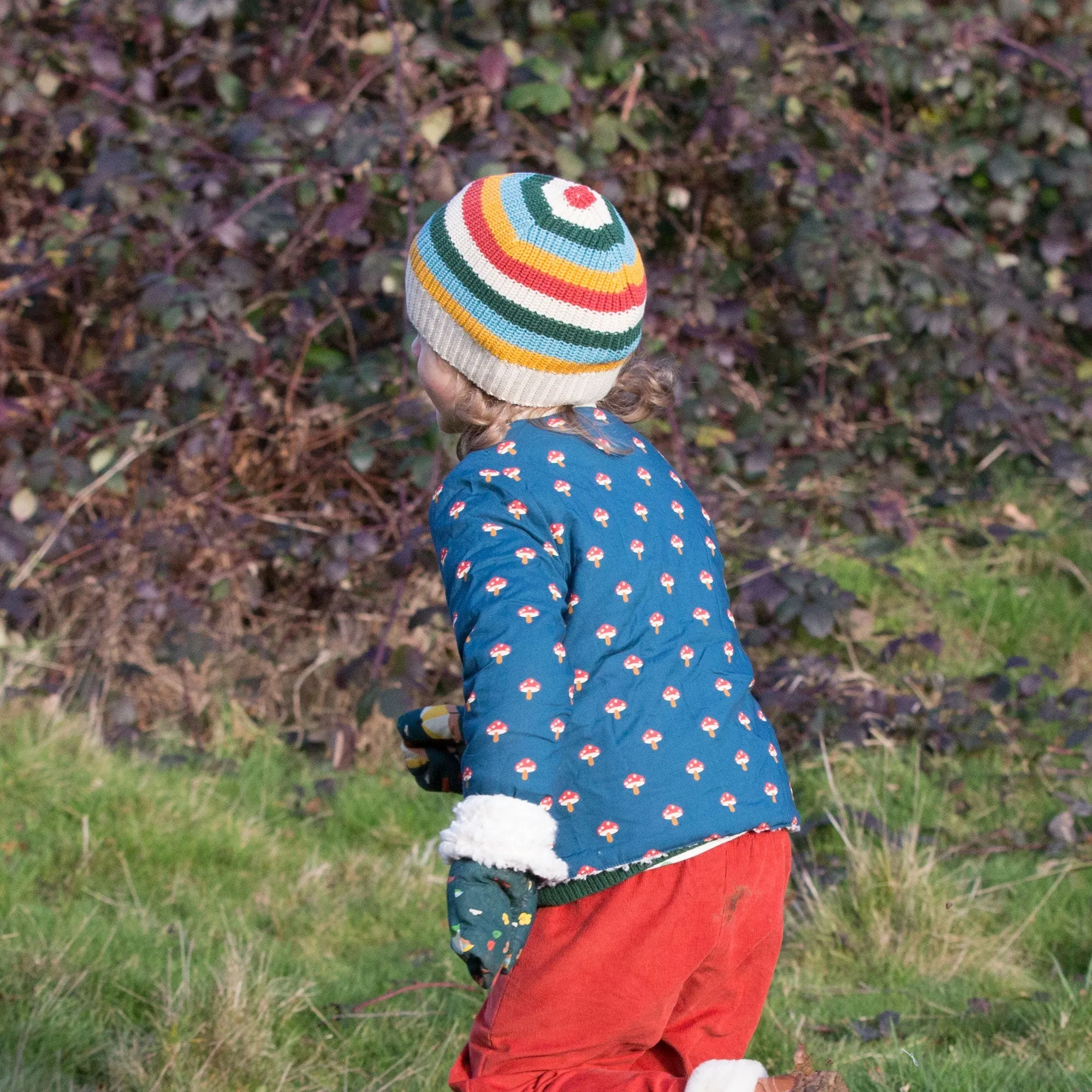 Little Toadstools Collarless Reversible Cosy Jacket