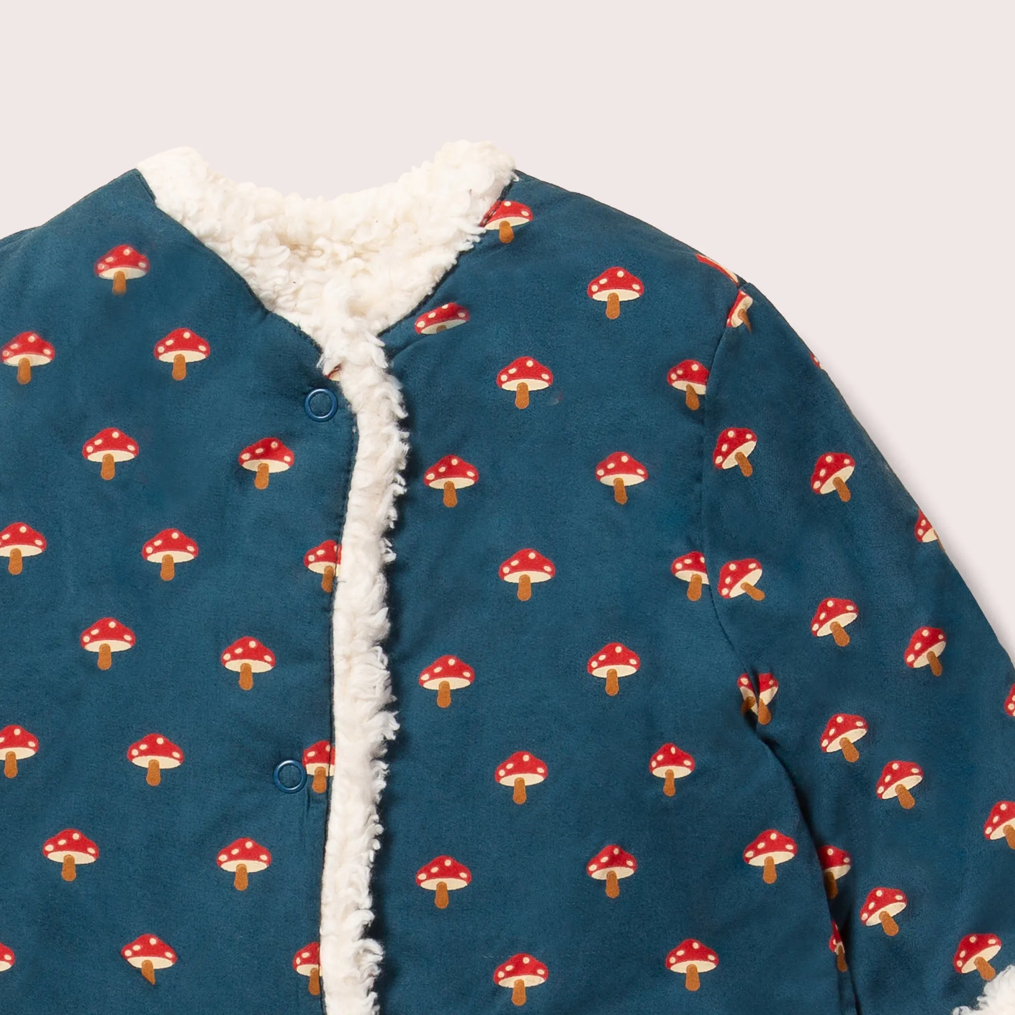 Little Toadstools Collarless Reversible Cosy Jacket