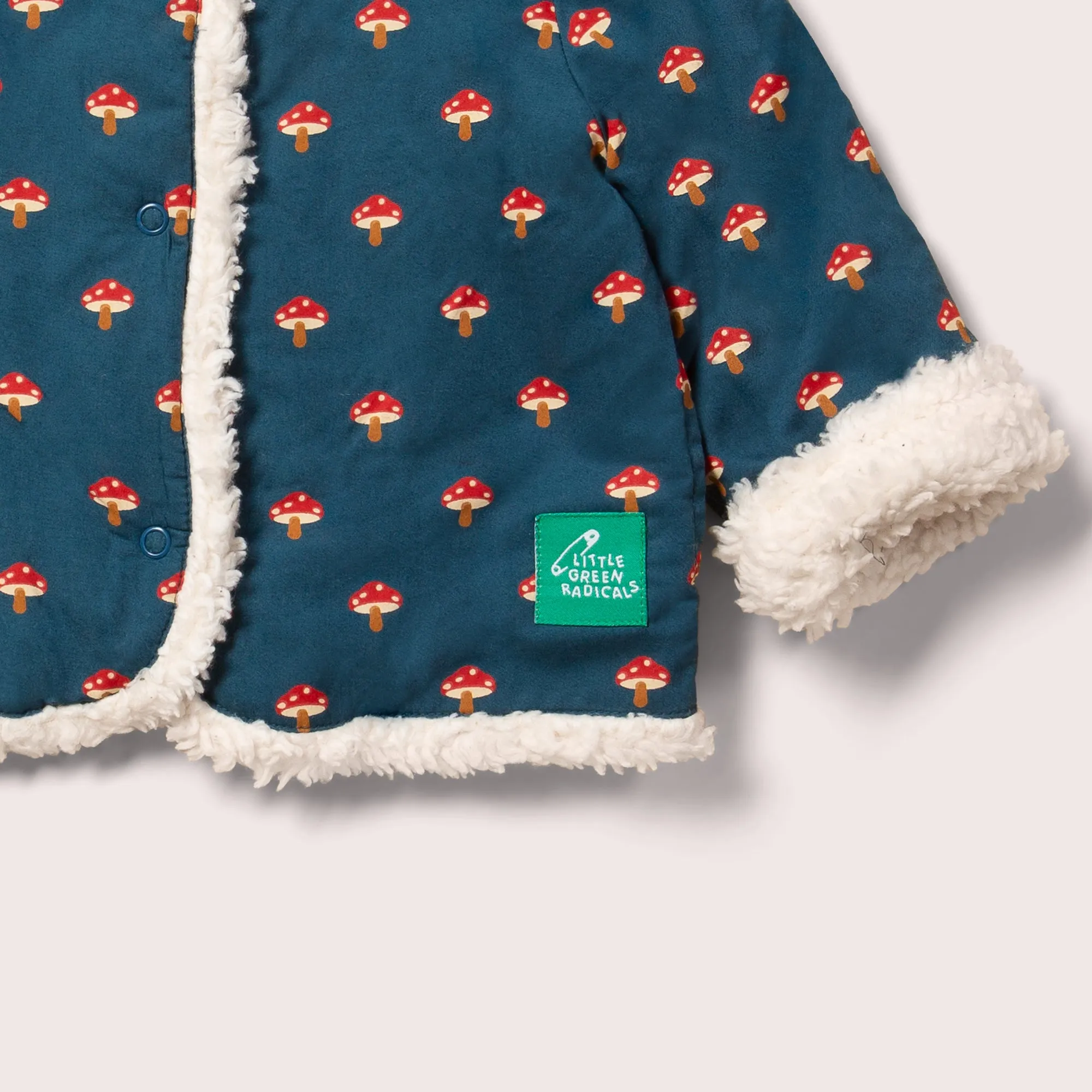 Little Toadstools Collarless Reversible Cosy Jacket