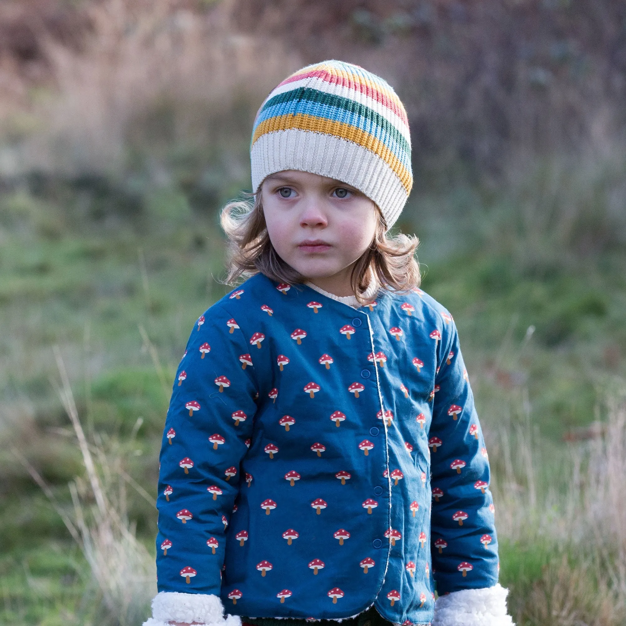 Little Toadstools Collarless Reversible Cosy Jacket