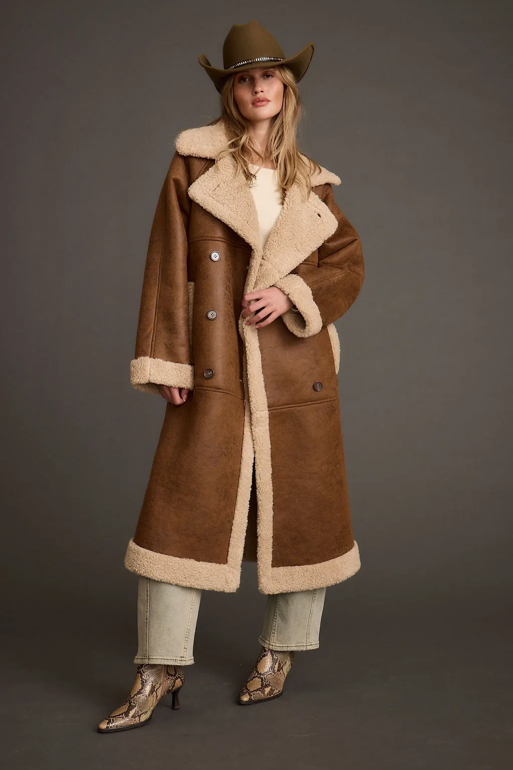 Livingston Brown Sherpa Coat