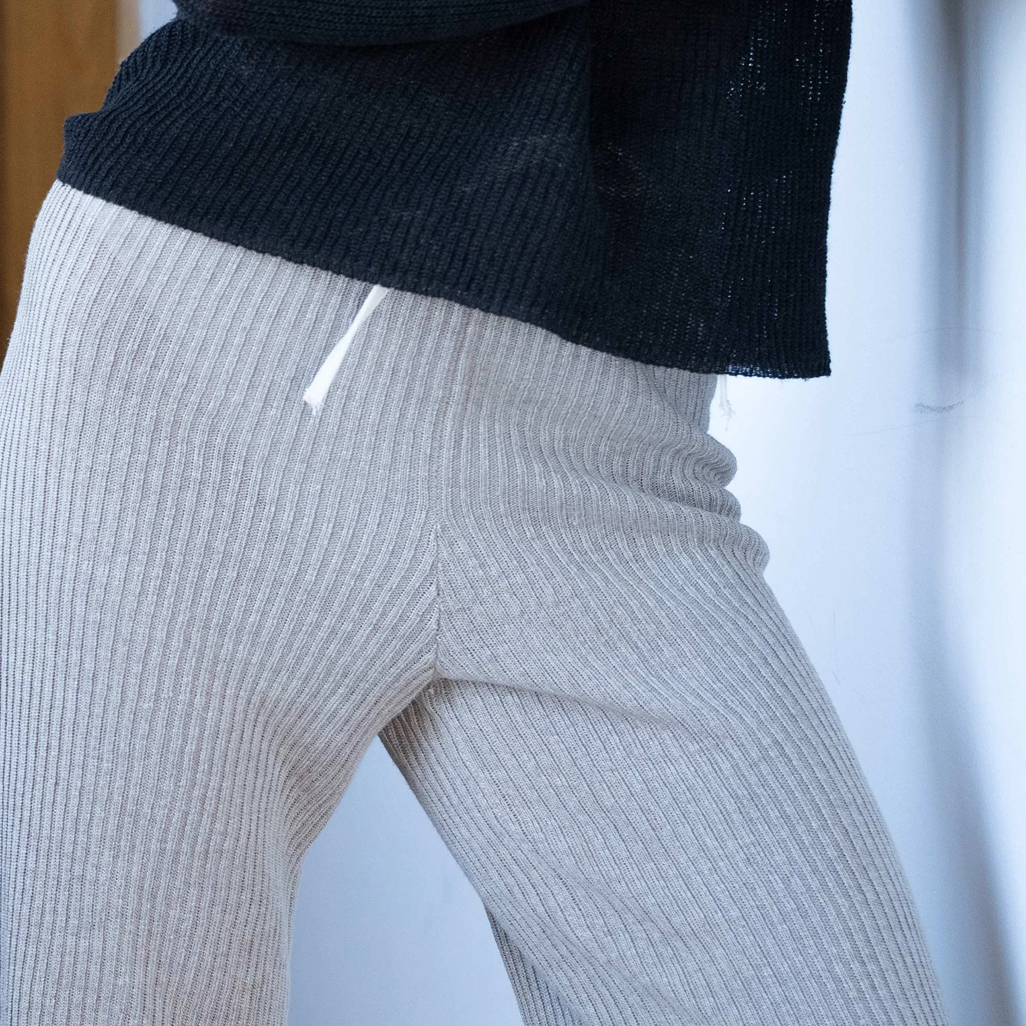 LOLA 100% Organic Linen Knit Pants (OC Thread, Covered Organic Elastic, No Plastic, No Synthetics) (Biodegradable)