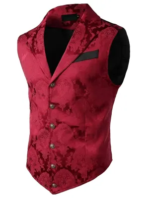 Men's Victorian Suit Vest Waistcoat Men's Casual Vest Evening Attire