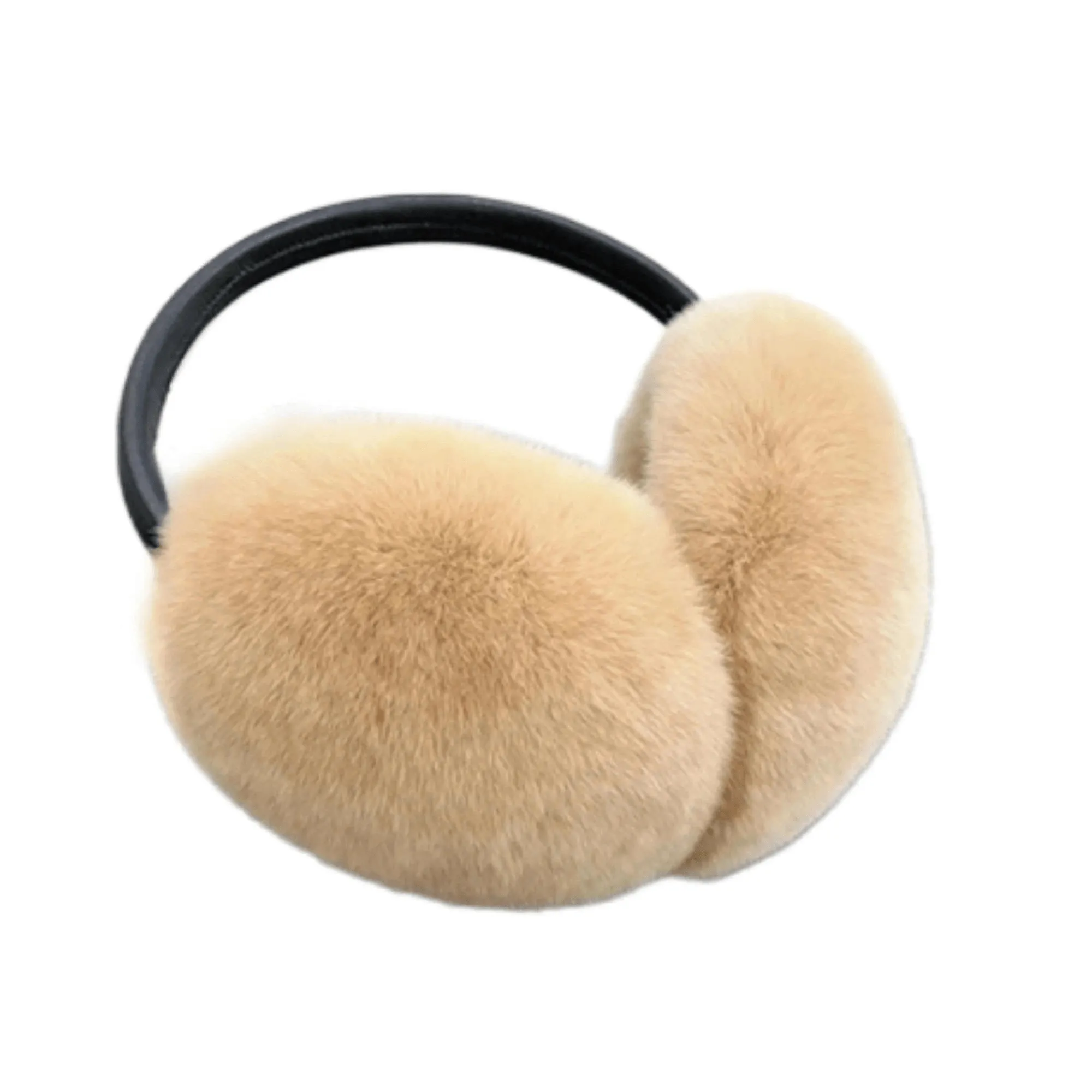 Natural 100% Rex Rabbit Fur Ear Muffs Fashion Women's Winter Real Fur Earmuffs