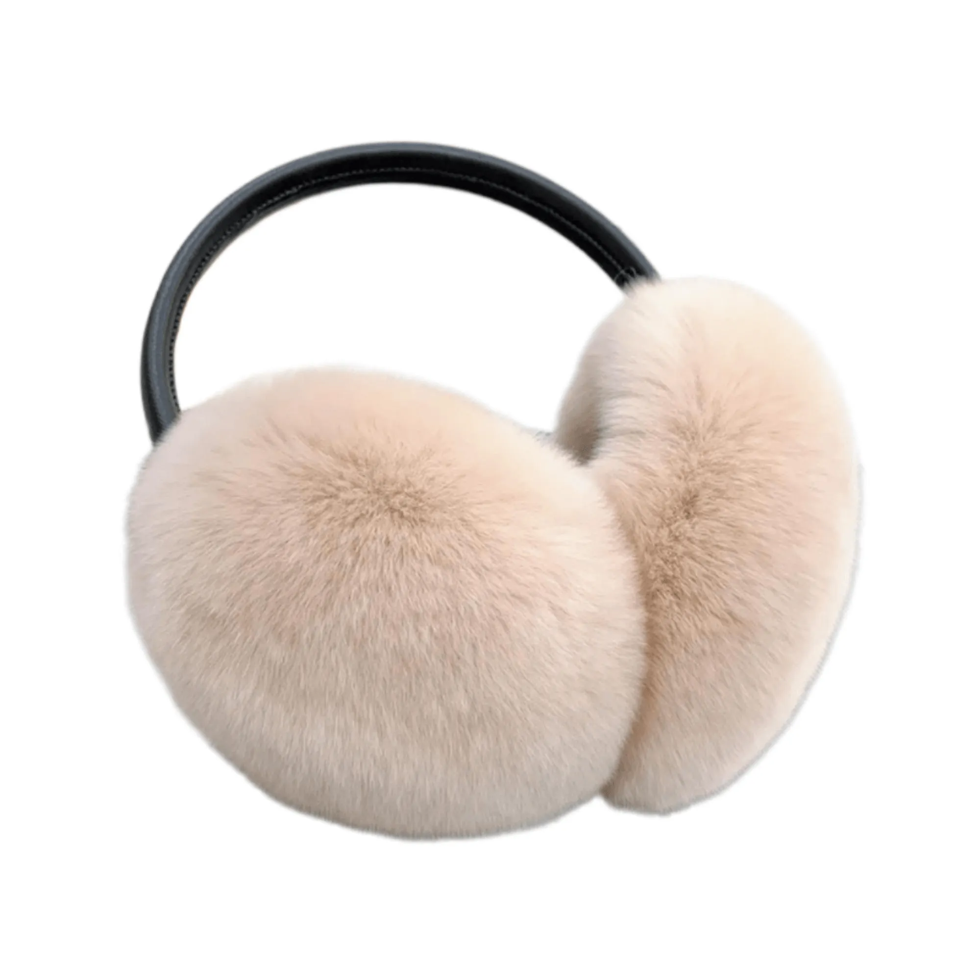 Natural 100% Rex Rabbit Fur Ear Muffs Fashion Women's Winter Real Fur Earmuffs