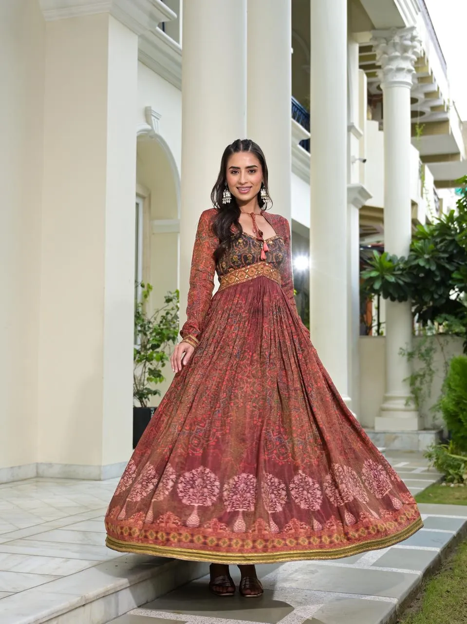 Nayab Ananta Red Anarkali Kurta Set With Dupatta