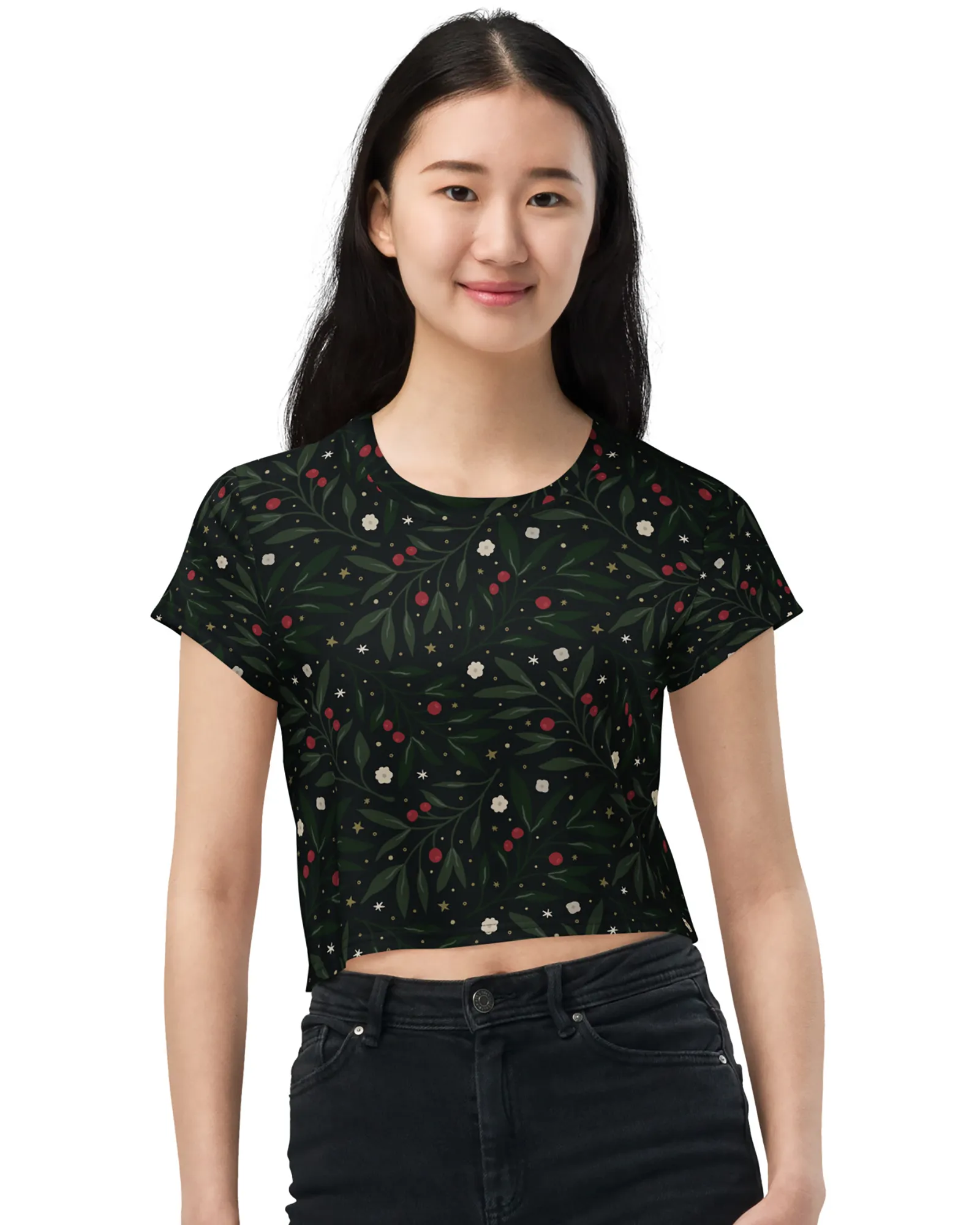 Nocturnal Holly Crop Tee