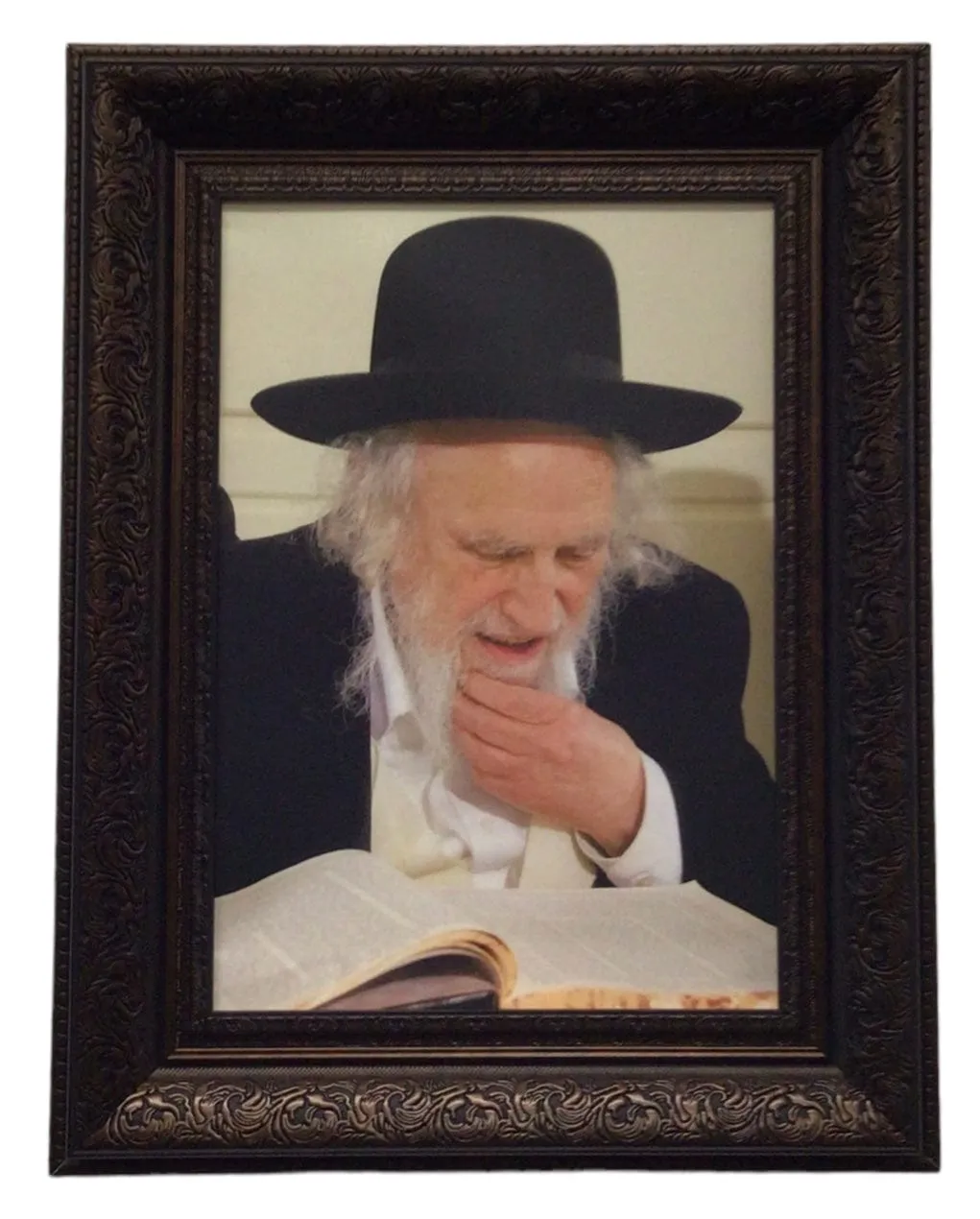 Painting of R' Shmuel Auerbach, Size 14x20, Brown Frame