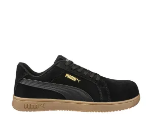 Puma Women's 640365 Iconic Black/Gum Suede Low Composite Safety Toe Metal Free Work Shoes