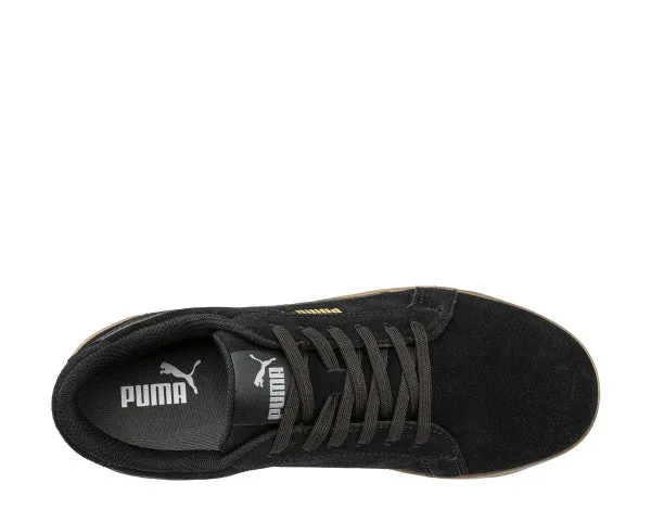 Puma Women's 640365 Iconic Black/Gum Suede Low Composite Safety Toe Metal Free Work Shoes