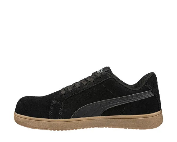 Puma Women's 640365 Iconic Black/Gum Suede Low Composite Safety Toe Metal Free Work Shoes