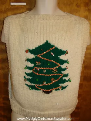 Retro Hipster Open Sides Christmas Sweater Vest