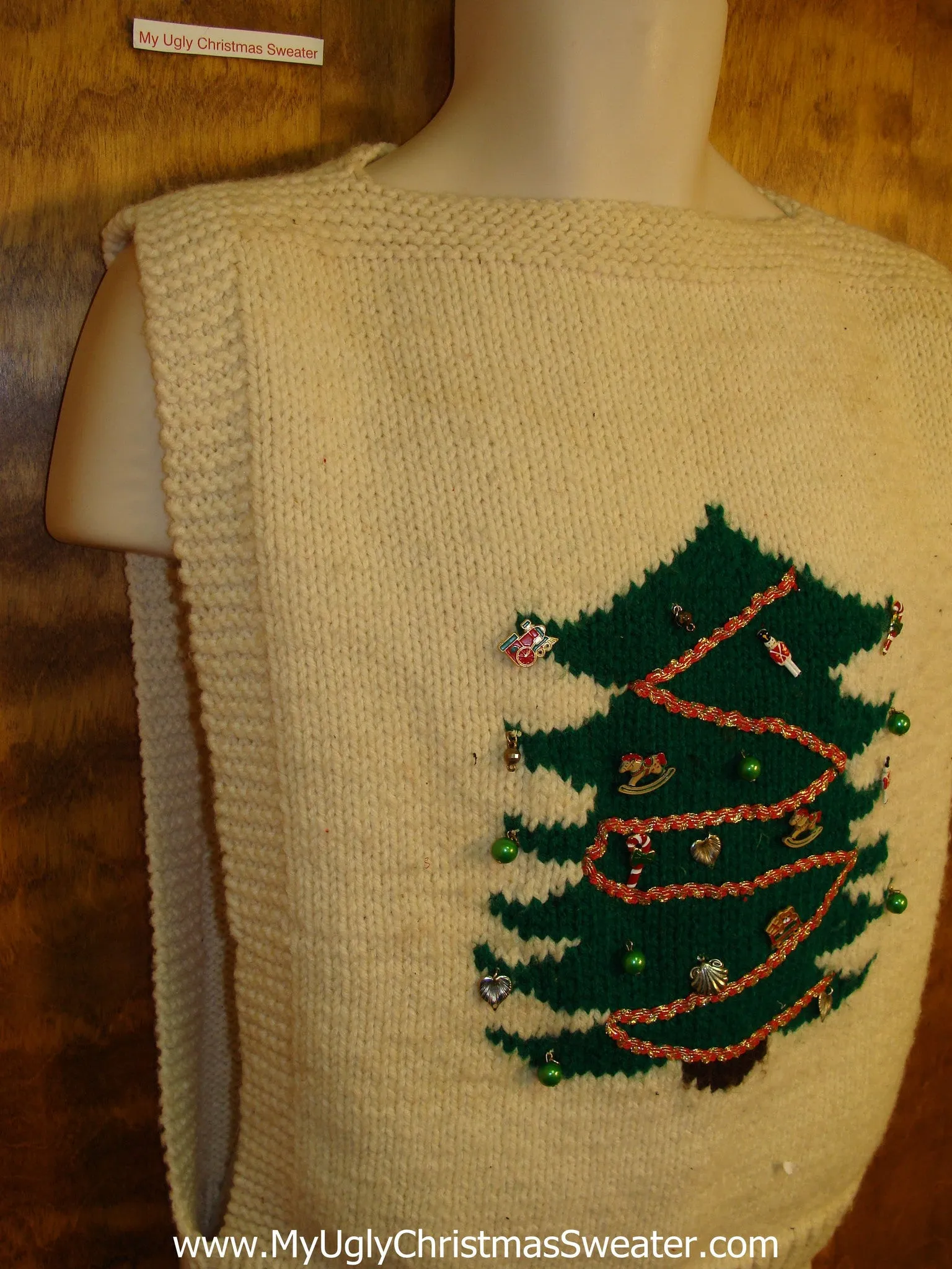 Retro Hipster Open Sides Christmas Sweater Vest