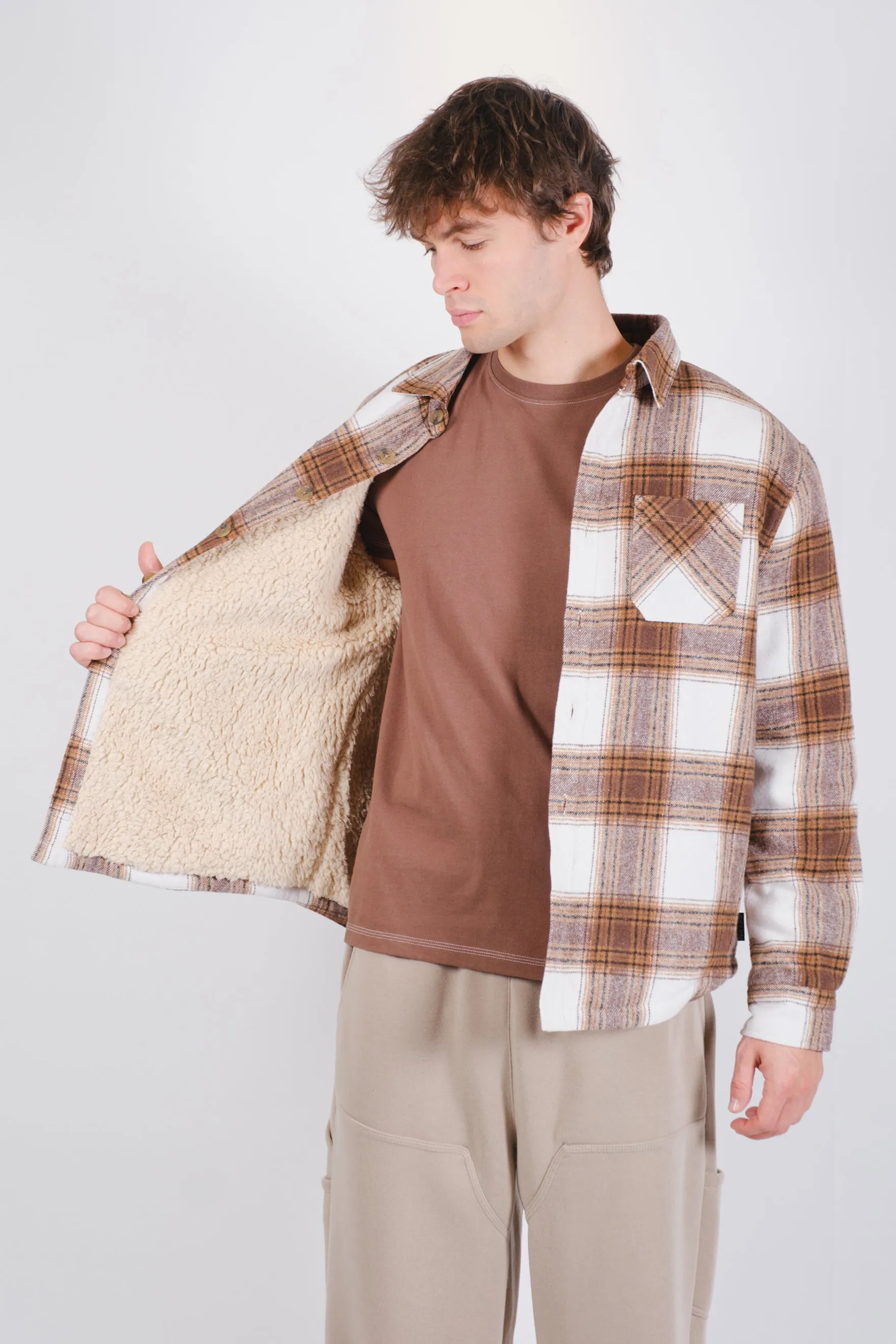 Sherpa Lined Flannel Shacket