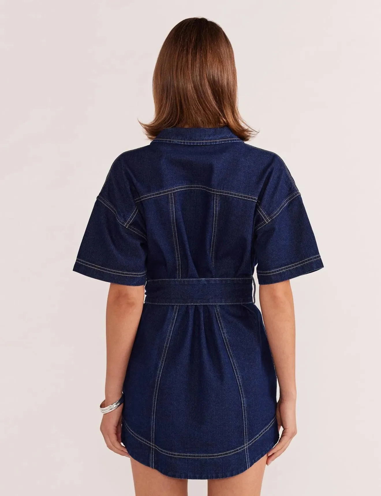 Staple the Label Luca Denim Mini Dress in Indigo