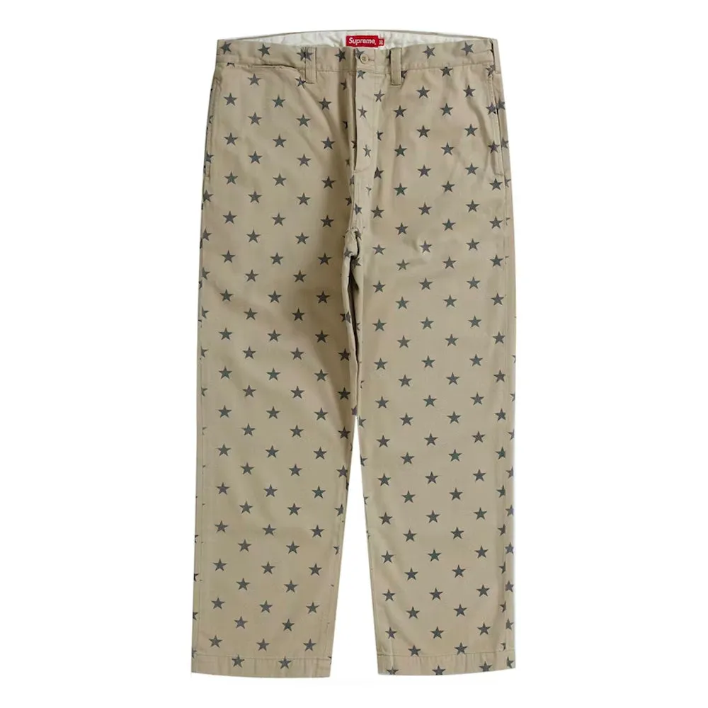 Supreme Khaki Stars Size 32 Chino Pant