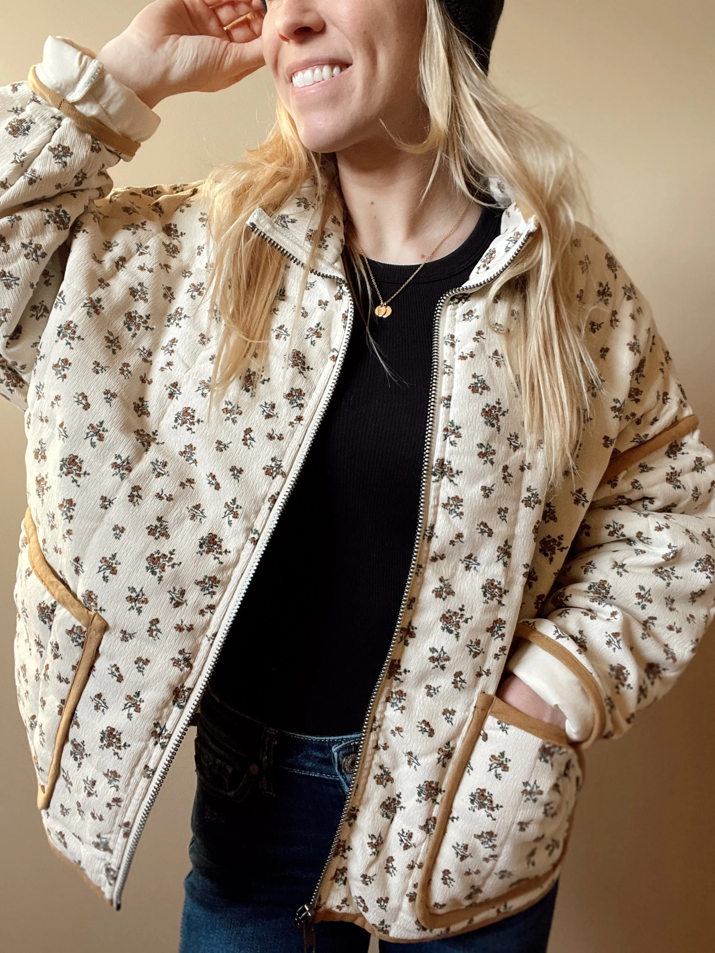 The Piper Floral Quilted Jacket