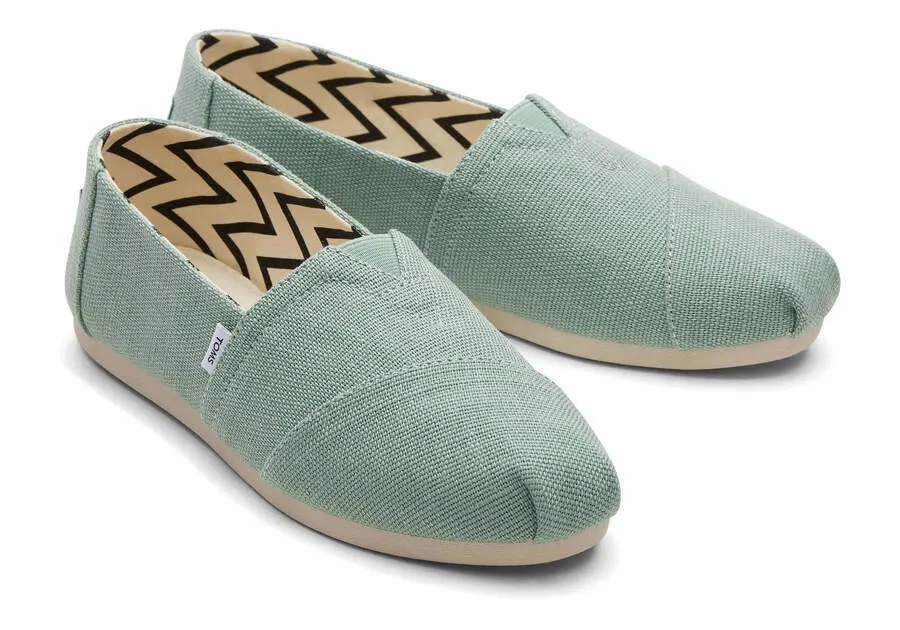 Toms Womens Alpargata Frosty Sage Heritage Canvas