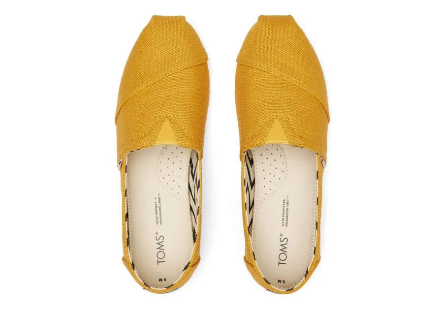 Toms Womens Alpargata Golden Yellow Heritage Canvas