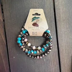 Turquoise/ Brown Bracelet Stack