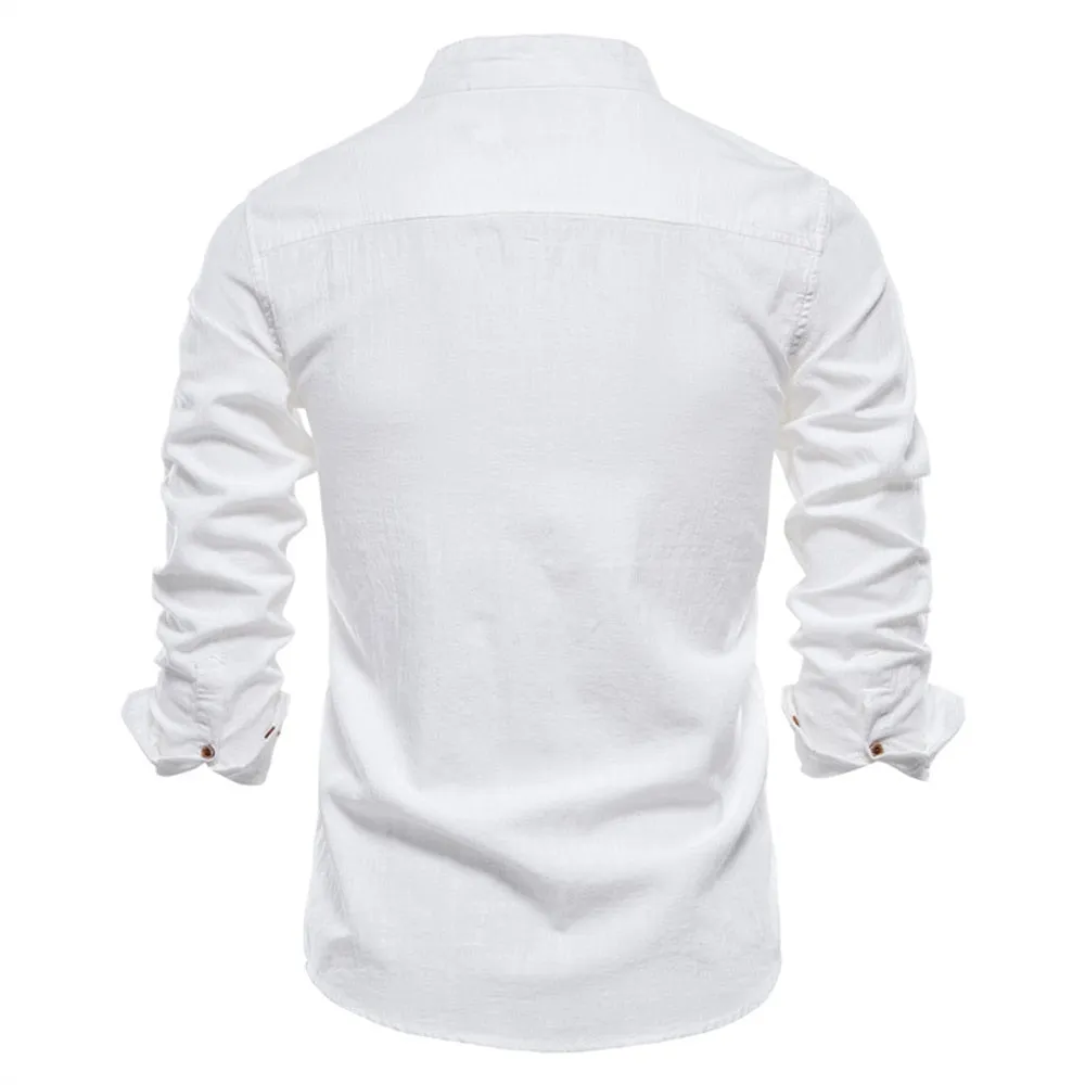 West Louis™ Exclusive Long Sleeve Cotton Button-Up Shirt