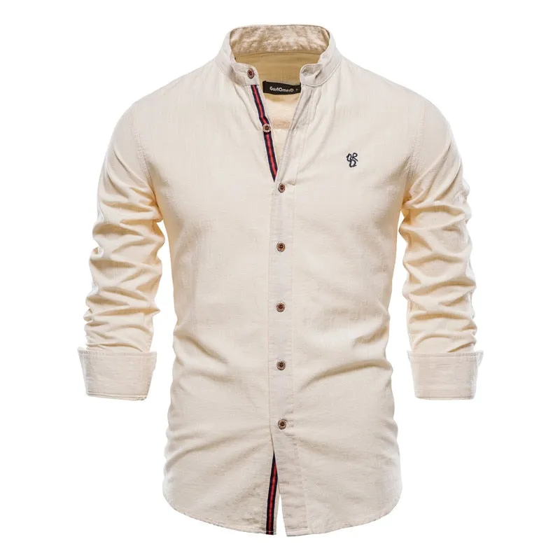 West Louis™ Exclusive Long Sleeve Cotton Button-Up Shirt