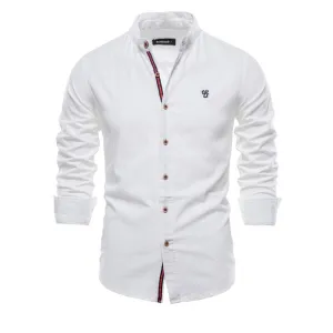 West Louis™ Exclusive Long Sleeve Cotton Button-Up Shirt